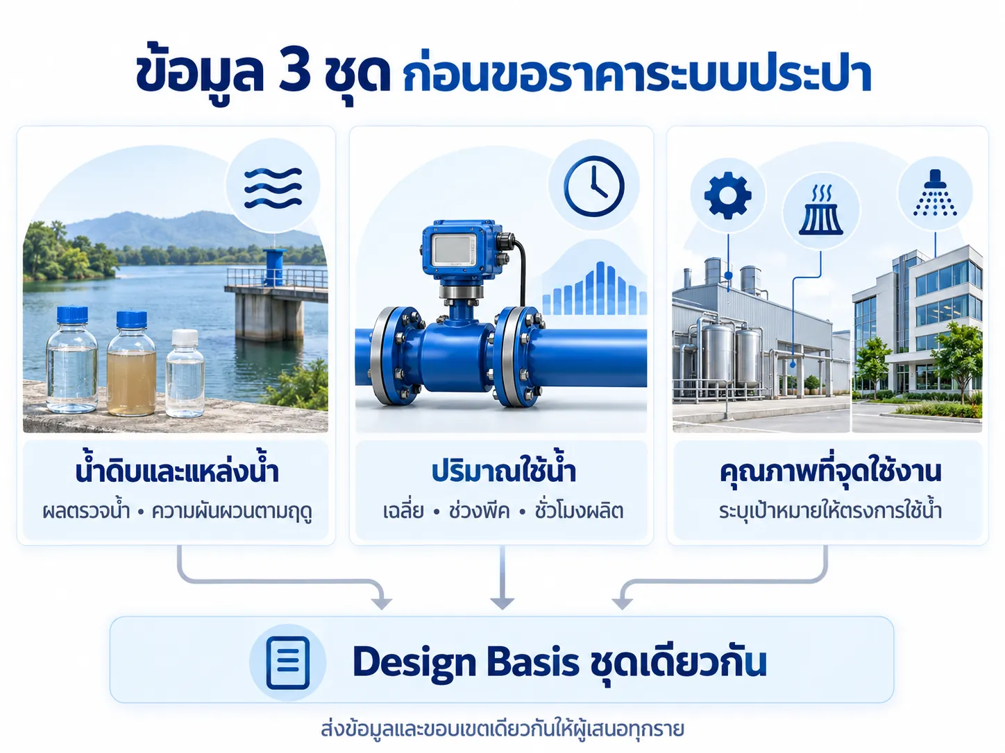 ทำระบบผลิตน้ำประปาที่ไหนดี ต้องเตรียมข้อมูลอะไรบ้าง