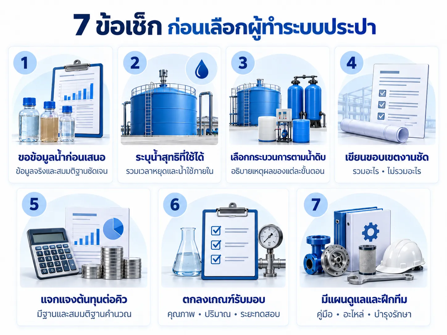 เกณฑ์เลือกผู้ออกแบบระบบผลิตน้ำประปา